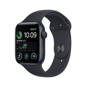 Refurbished Apple Watch SE (2022) - 44mm Midnight Aluminium Case with Black Sport Band