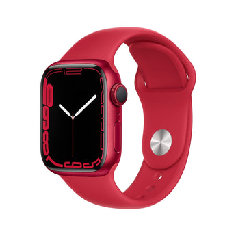 Refurbished Apple Watch Series 7, 41mm PRODUCT(RED) Aluminium Case with Red Sport Band.