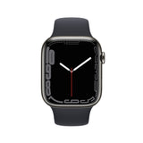 Refurbished Apple Watch Series 7 - 41mm Graphite Stainless Steel Case with Black Sport Band