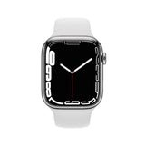 Refurbished Apple Watch Series 7 - 41mm Silver Stainless Steel Case with White Sport Band