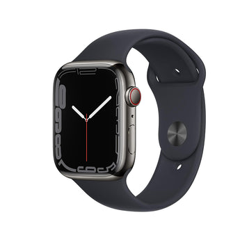 Refurbished Apple Watch Series 7 - 45mm Graphite Stainless Steel Case with Black Sport Band