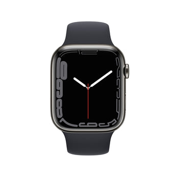 Refurbished Apple Watch Series 7 - 45mm Graphite Stainless Steel Case with Black Sport Band