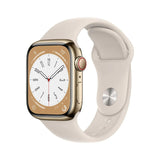 Refurbished Apple Watch Series 8 - 45mm Gold Stainless Steel Case with White Sport Band