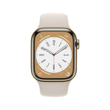 Refurbished Apple Watch Series 8 - 45mm Gold Stainless Steel Case with White Sport Band