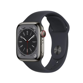 Refurbished Apple Watch Series 8 - 45mm Graphite Stainless Steel Case with Black Sport Band