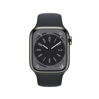 Refurbished Apple Watch Series 8 - 45mm Graphite Stainless Steel Case with Black Sport Band