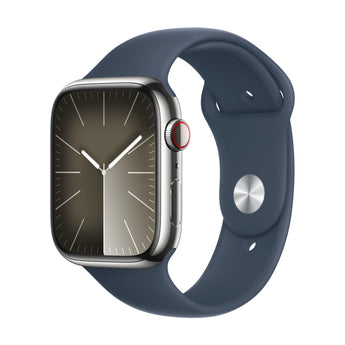 Refurbished Apple Watch Series 9 - 45mm Starlight Stainless Steel Case with White Sport Band