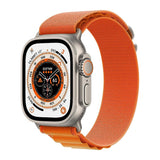 Refurbished Apple Watch Ultra - 49mm Natural Titanium Case with Orange Alpine Loop Band