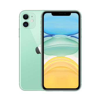 Refurbished iPhone 11 Green with dual-camera system and Loop's quality assurance.