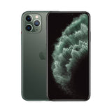 Refurbished iPhone 11 Pro Max in Midnight Green with Super Retina XDR display and triple camera system.
