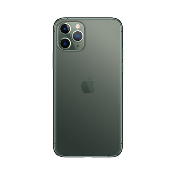 Refurbished iPhone 11 Pro Max in Midnight Green with Super Retina XDR display and A13 Bionic Chip.