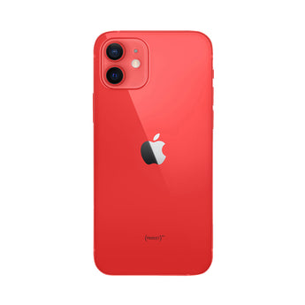 Refurbished iPhone 12 Mini PRODUCT(RED) with 12MP camera, compact design.