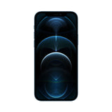 Refurbished iPhone 12 Pro in Pacific Blue with Super Retina XDR display.