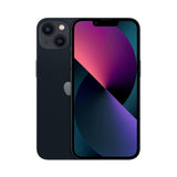 Refurbished iPhone 13 Midnight with HDR camera and Super Retina XDR display.