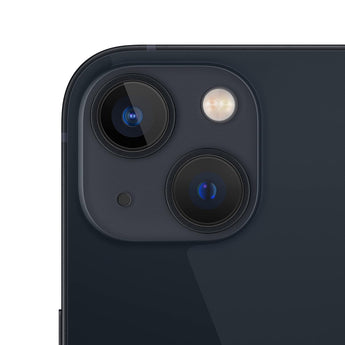Refurbished iPhone 13 Midnight with HDR camera and Super Retina XDR display.