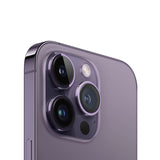 Refurbished iPhone 14 Pro in Deep Purple with advanced camera features and Super Retina XDR display.