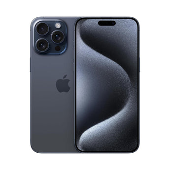 Refurbished iPhone 15 Pro Blue Titanium with 48MP camera, A17 Pro Chip.