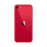Refurbished iPhone SE 2020 PRODUCT(RED) with 75-point quality check assurance.
