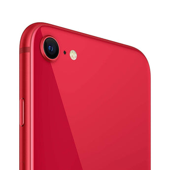Refurbished iPhone SE 2020 PRODUCT(RED) with 75-point quality check.