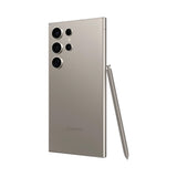 Refurbished Samsung Galaxy S24 Ultra in Titanium Gray with advanced features and sleek design.